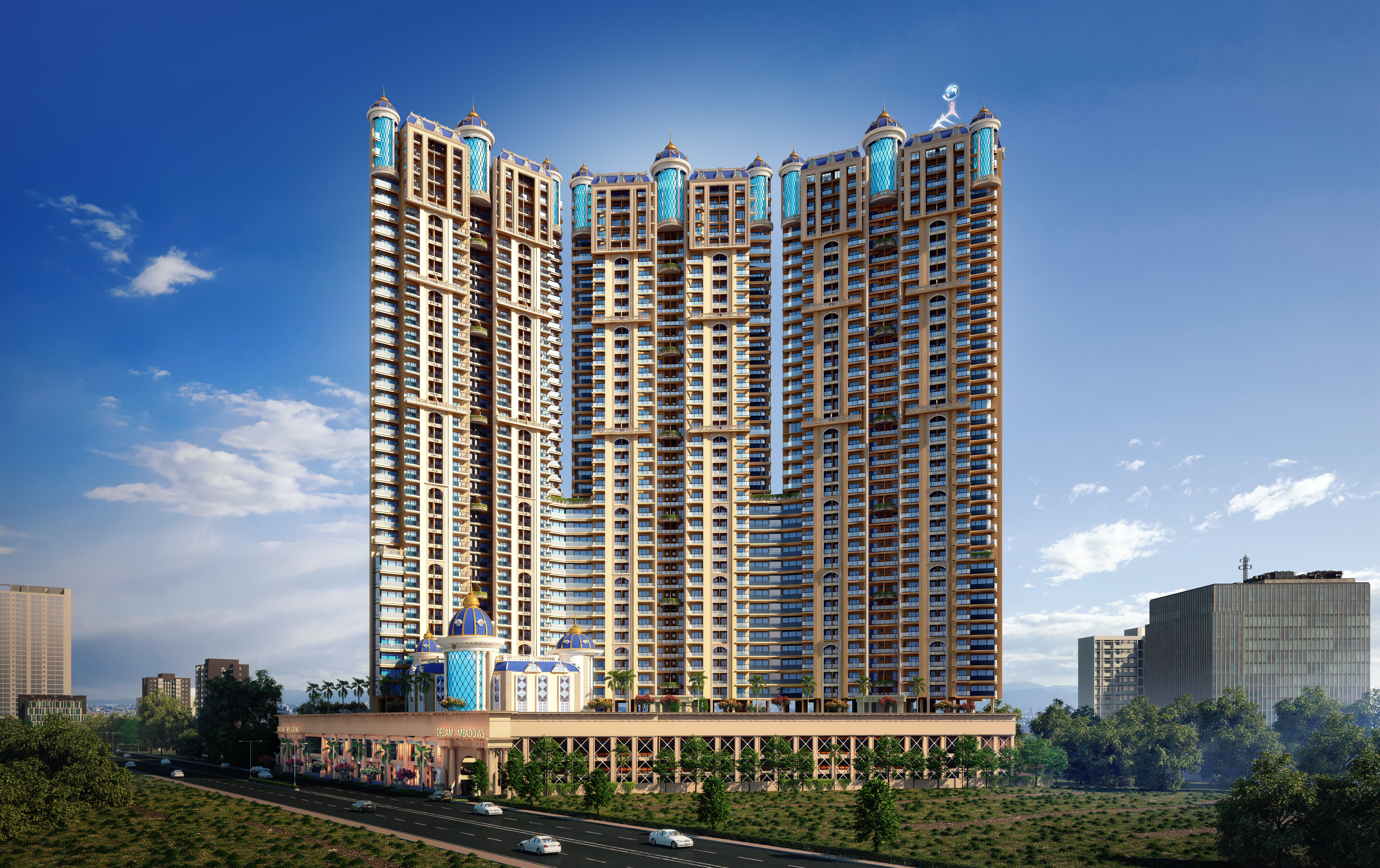 Photo of Cartagena's cathedral at the background and some colonial style houses